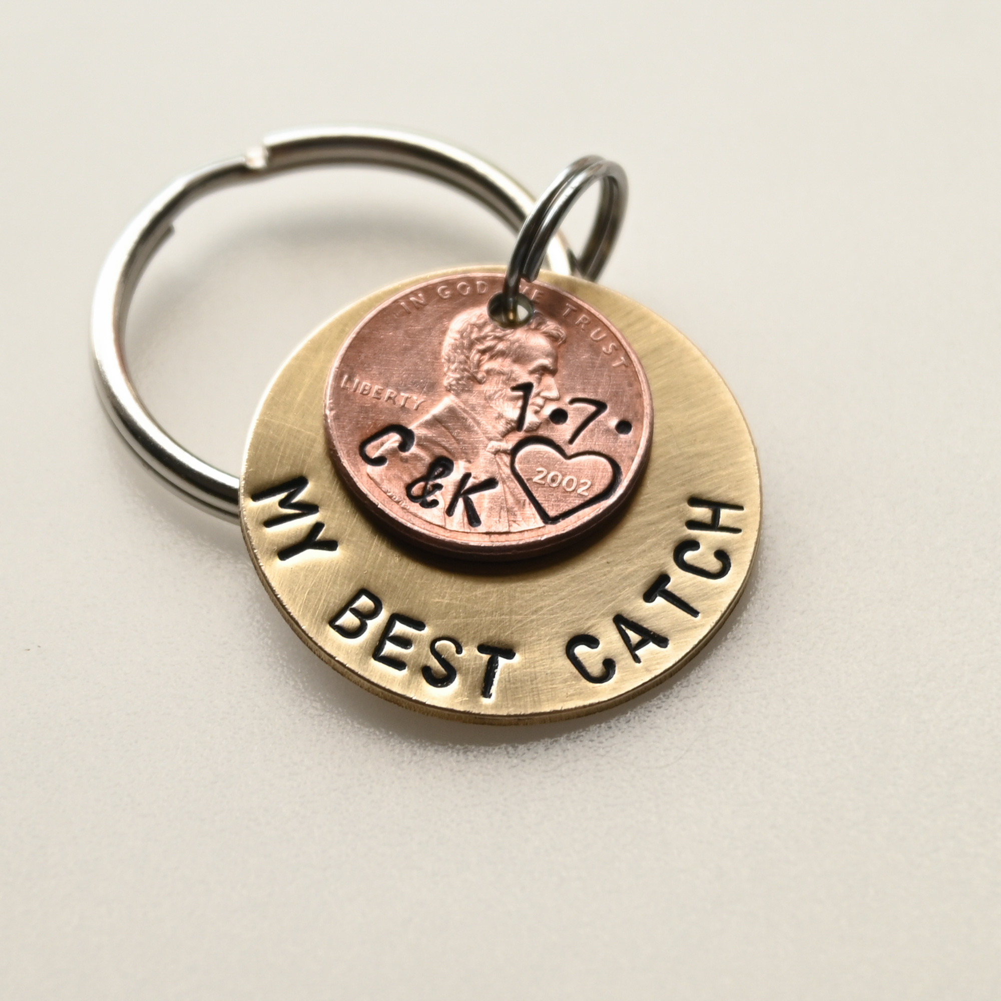Custom engraved keychain ready to carry